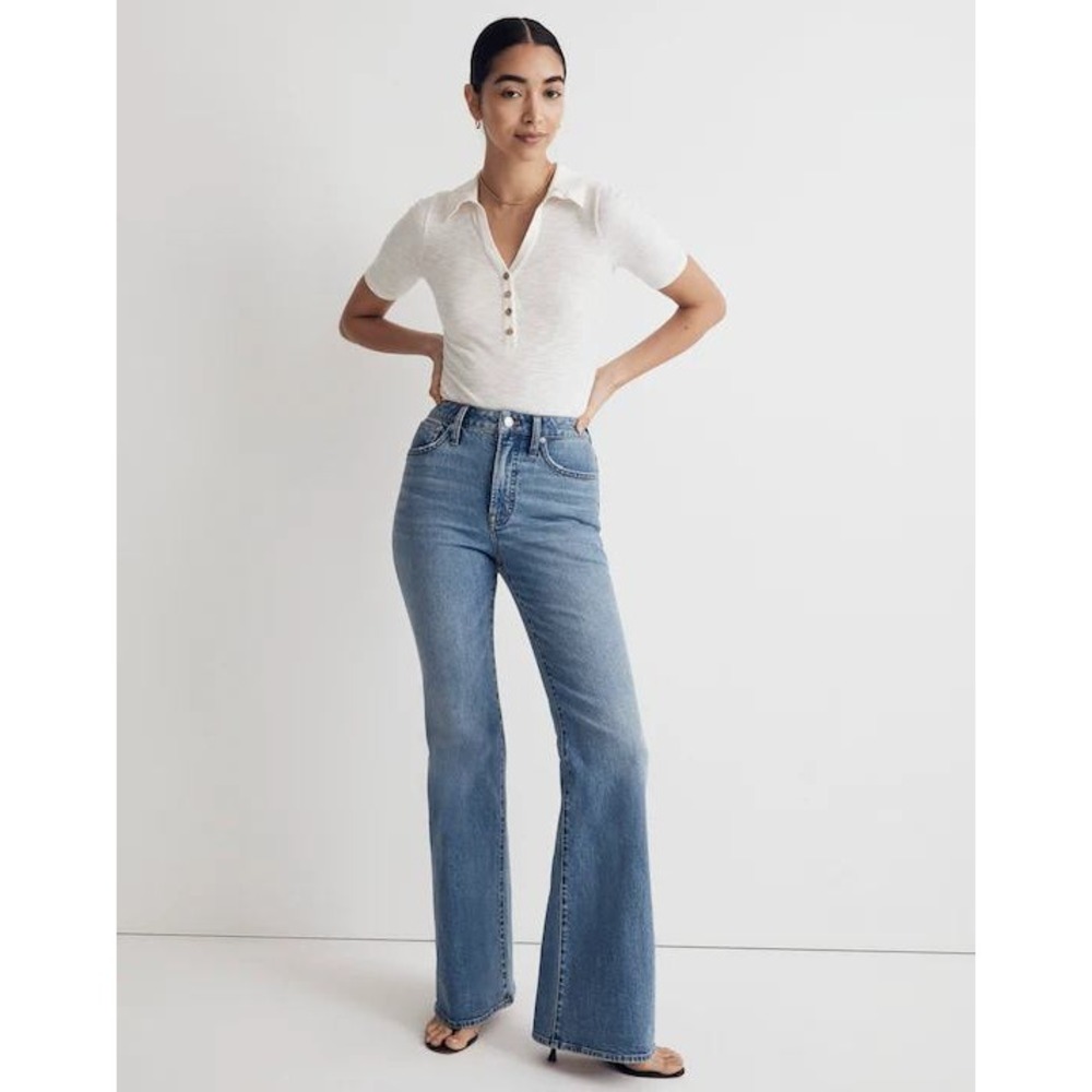Madewell The Petite Perfect Vintage Flare in Tarlow Wash High Rise Denim 24